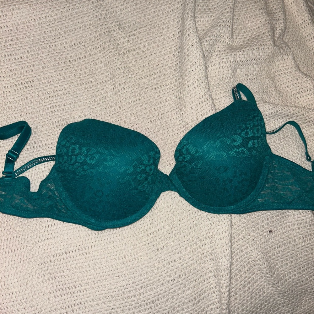 Teal Lace Underwire Bra